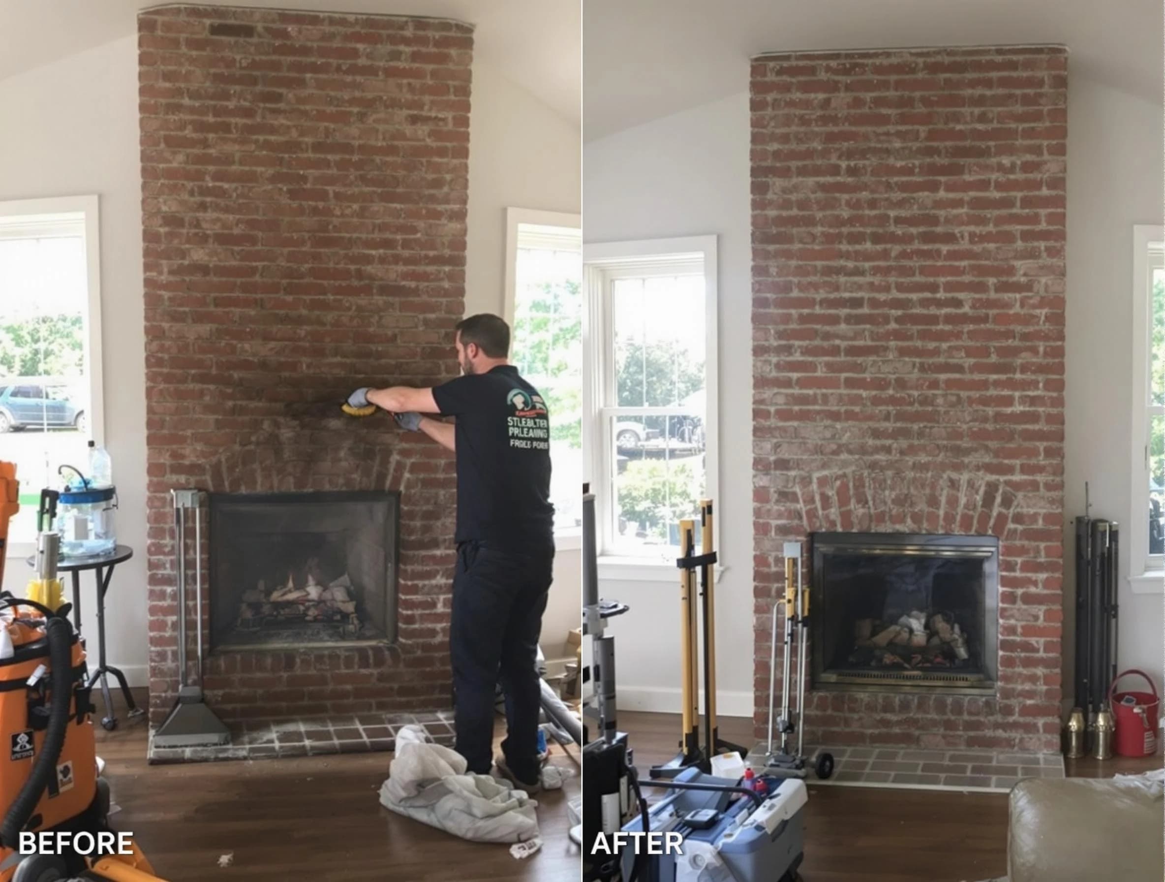 Finished chimney sweeping service by Centerville Chimney Sweep in Centerville, UT