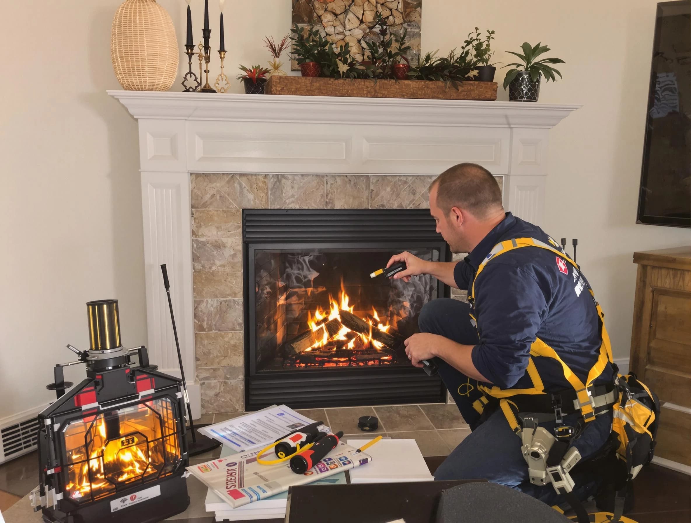 Safety-focused fireplace inspection by Centerville Chimney Sweep in Centerville, UT
