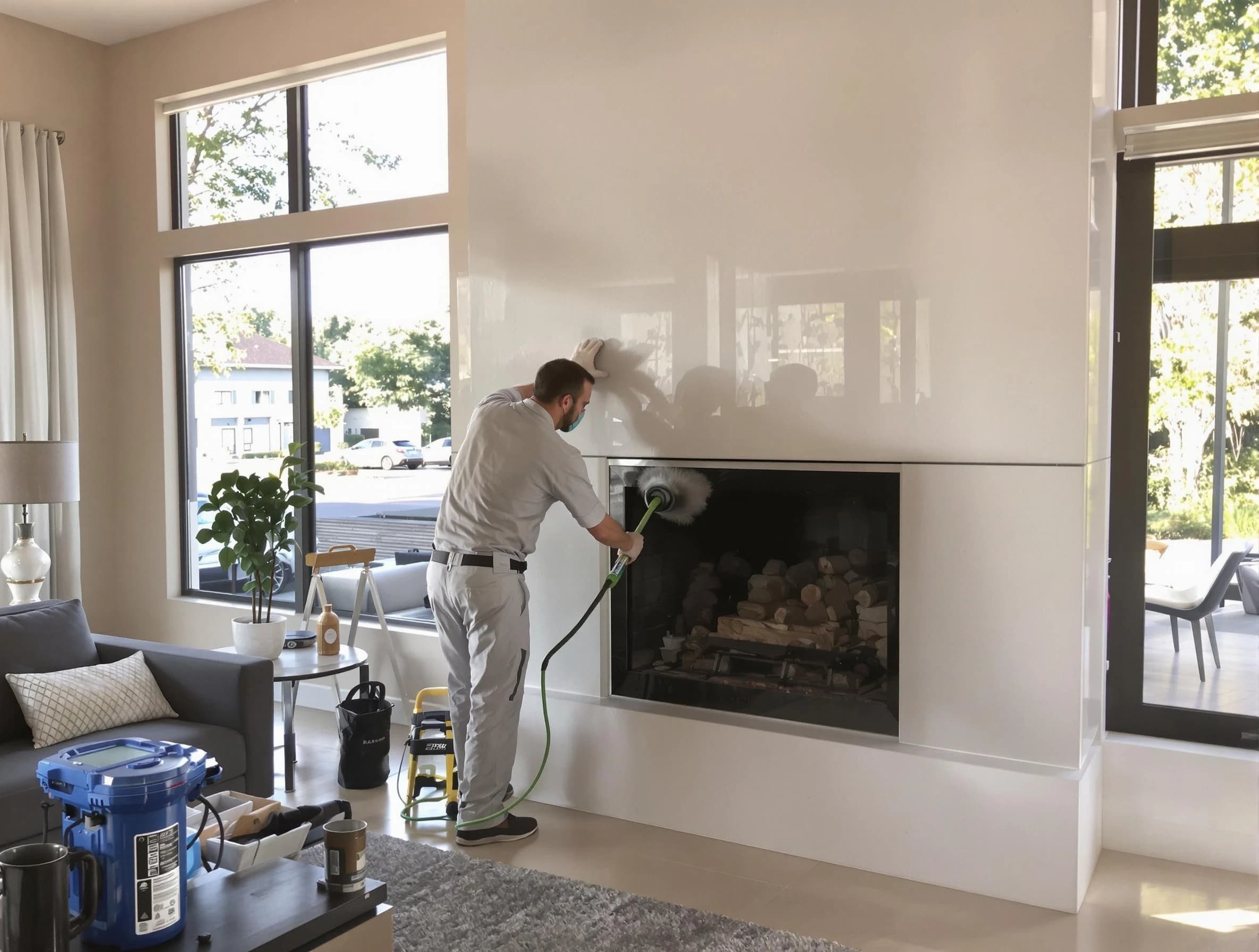 Centerville Chimney Sweep performing thorough soot removal in Centerville, UT