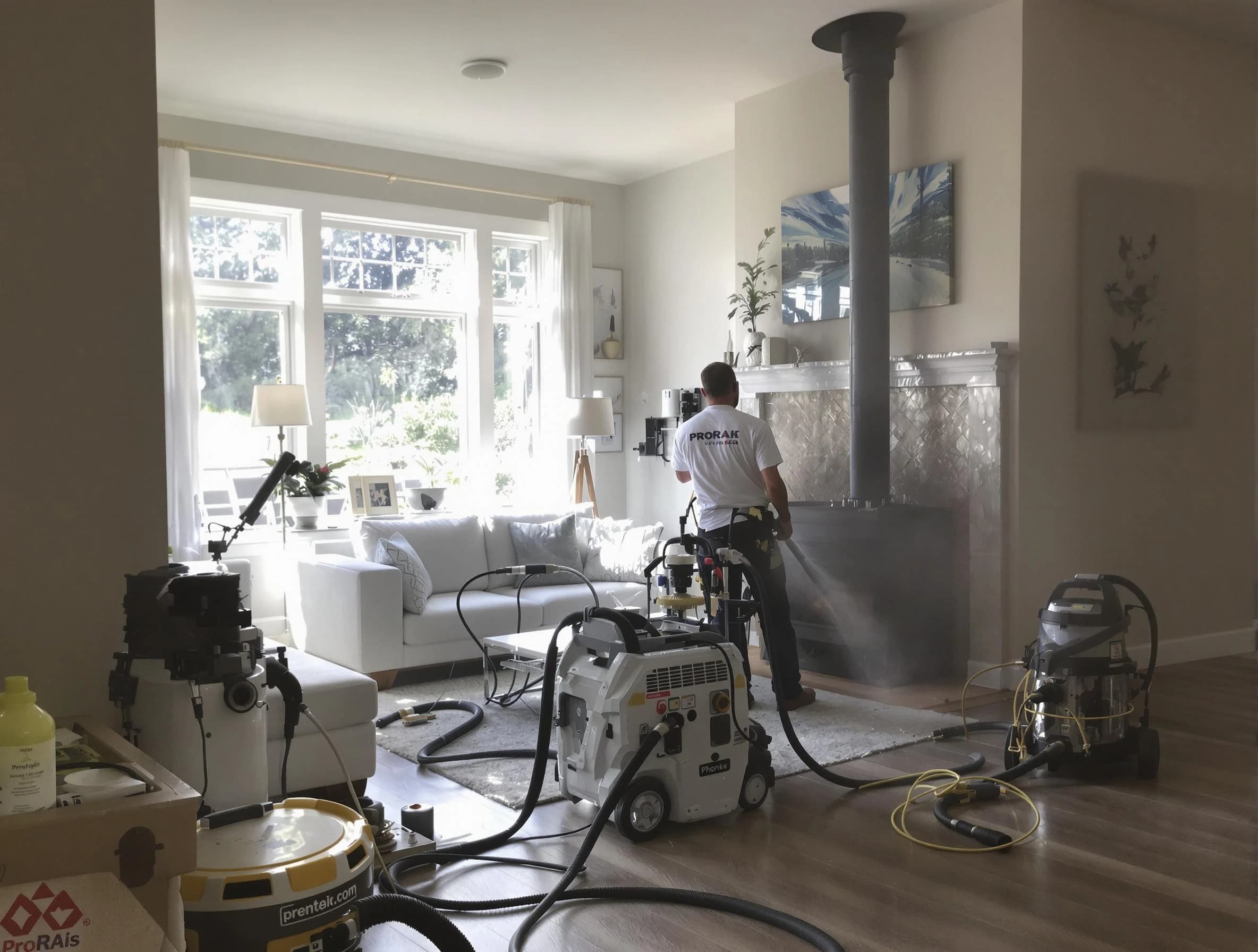 Soot removal service by Centerville Chimney Sweep for a fireplace in Centerville, UT