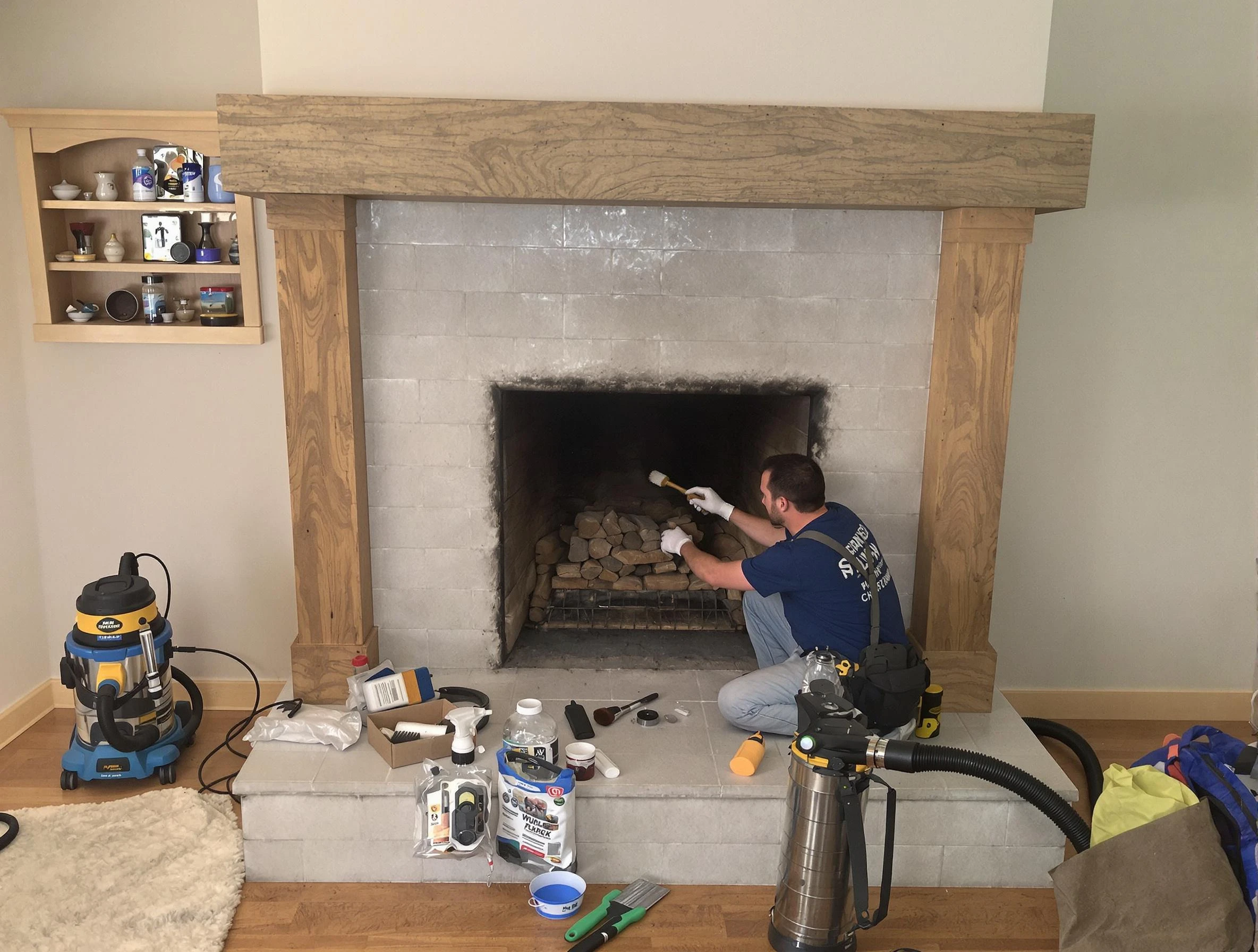 Detailed creosote removal process by Centerville Chimney Sweep in Centerville, UT