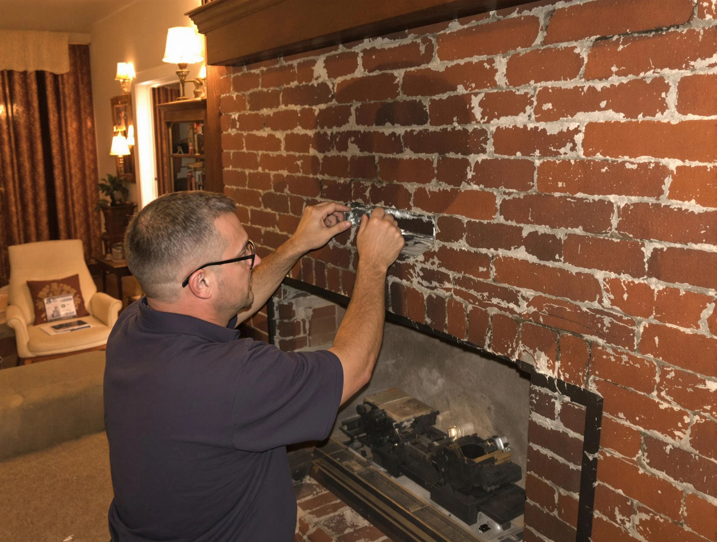 Centerville Chimney Sweep expert fixing a fireplace in Centerville, UT